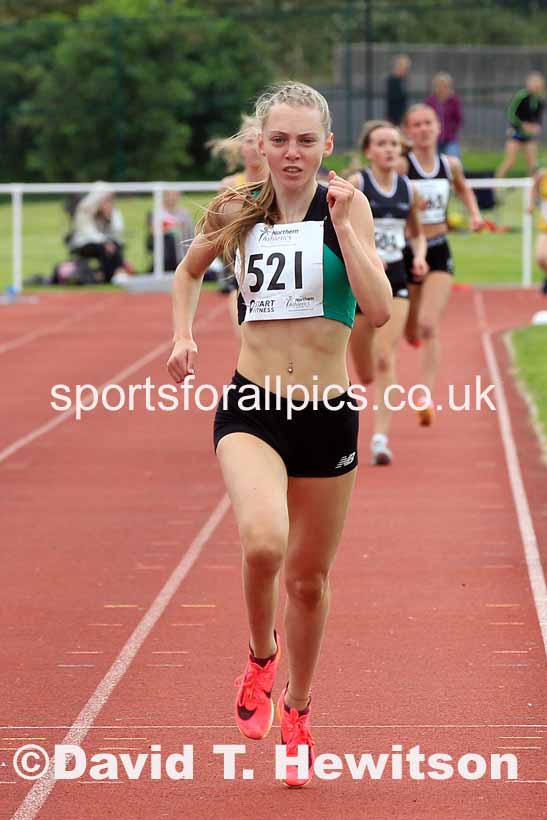 Womens under-17s 1500 metres, 2023 Northern Under-13s, Under-15s and Under-17s, Middlesbrough.  Photo: David T. Hewitson/Sports for All Pics